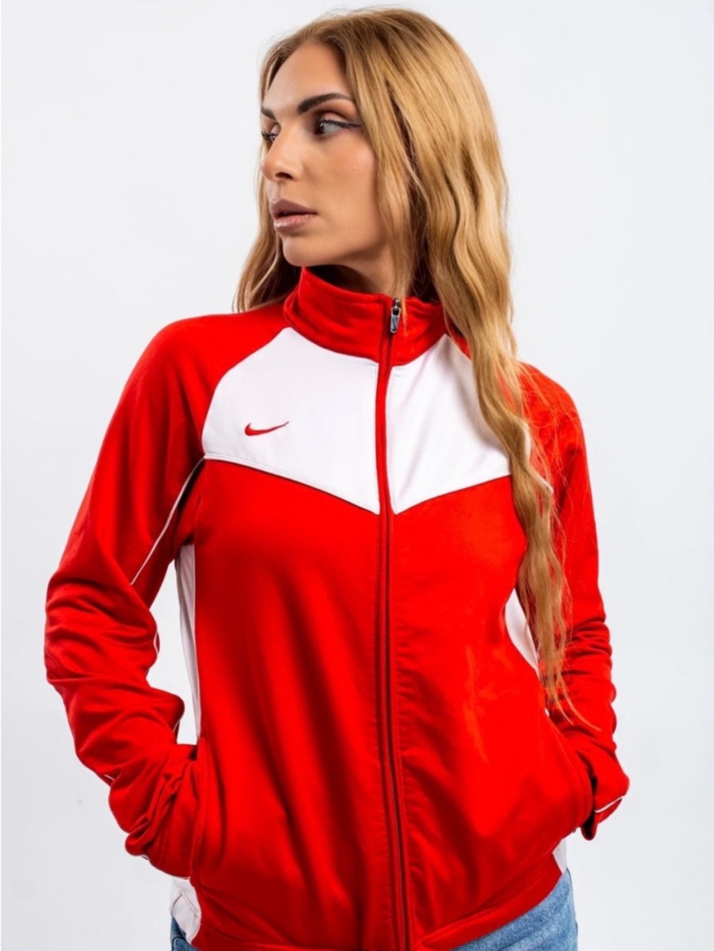 vintage Nike "The Athletic Dept" track jacket Size L Read DISCRIMINATION!! - Picture 7 of 7